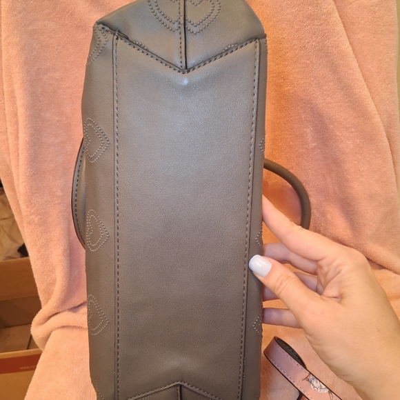 Betsey Johnson Black Heart-Embellished Satchel - Picture 10 of 12